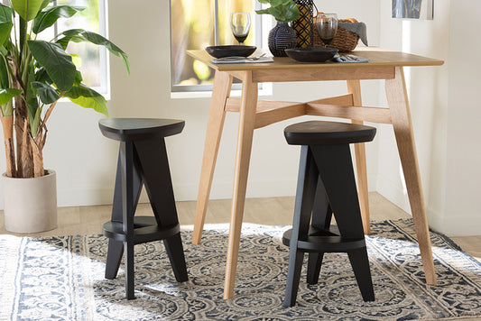 bali & pari - Roy Counter Stool - Roy-Black Wooden-CS view 2