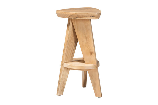 bali & pari - Roy Counter Stool - Roy-Natural Wooden-CS view 1