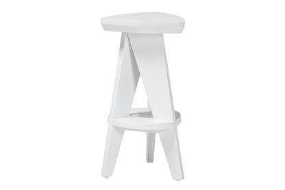 bali & pari - Roy Counter Stool - Roy-White Wooden-CS view 1