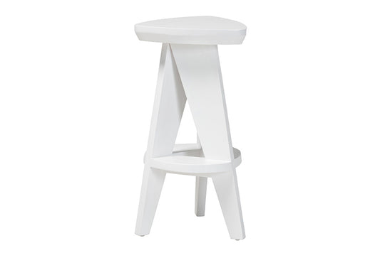 bali & pari - Roy Counter Stool - Roy-White Wooden-CS view 1