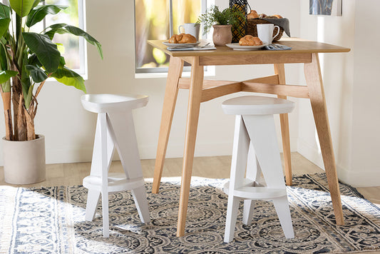 bali & pari - Roy Counter Stool - Roy-White Wooden-CS view 2