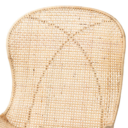 bali & pari - Sabelle Set of 2 Dining Chairs in Natural Brown - Santa2-Natural Rattan-DC view 4