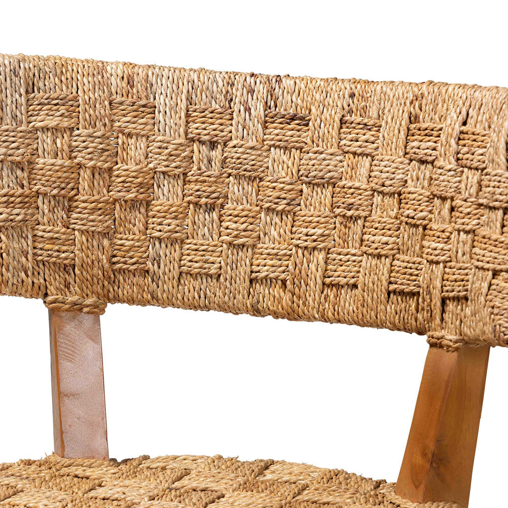 bali & pari - Sabit Counter Stool in Natural/Natural Brown - Sabit-SVN087-Mahogany/Seagrass-CS view 5