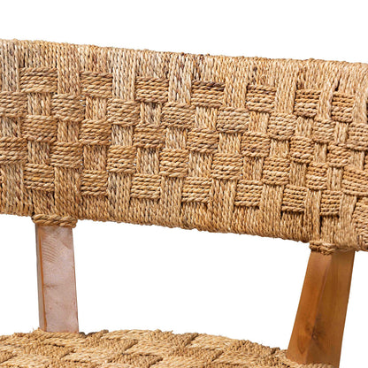 bali & pari - Sabit Counter Stool in Natural/Natural Brown - Sabit-SVN087-Mahogany/Seagrass-CS view 5