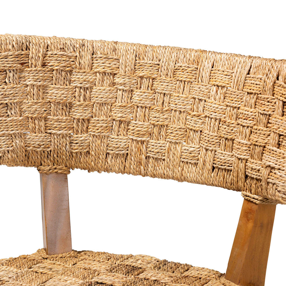 bali & pari - Sabit Dining Chair in Natural/Natural Brown - Sabit-SVN086-Mahogany/Seagrass-DC view 5