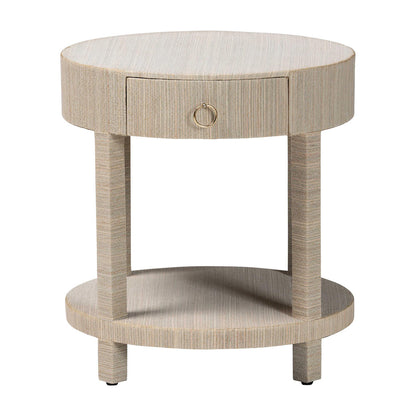 bali & pari - Sadia Nightstand in Natural/Gold - Sadia-Natural Woven Grasscloth-NS view 3