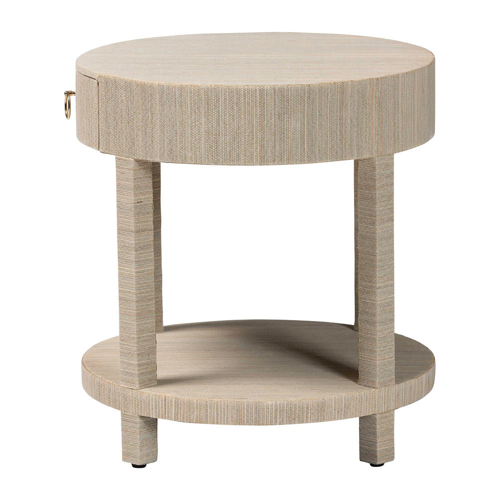 bali & pari - Sadia Nightstand in Natural/Gold - Sadia-Natural Woven Grasscloth-NS view 4