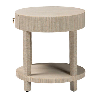 bali & pari - Sadia Nightstand in Natural/Gold - Sadia-Natural Woven Grasscloth-NS view 4