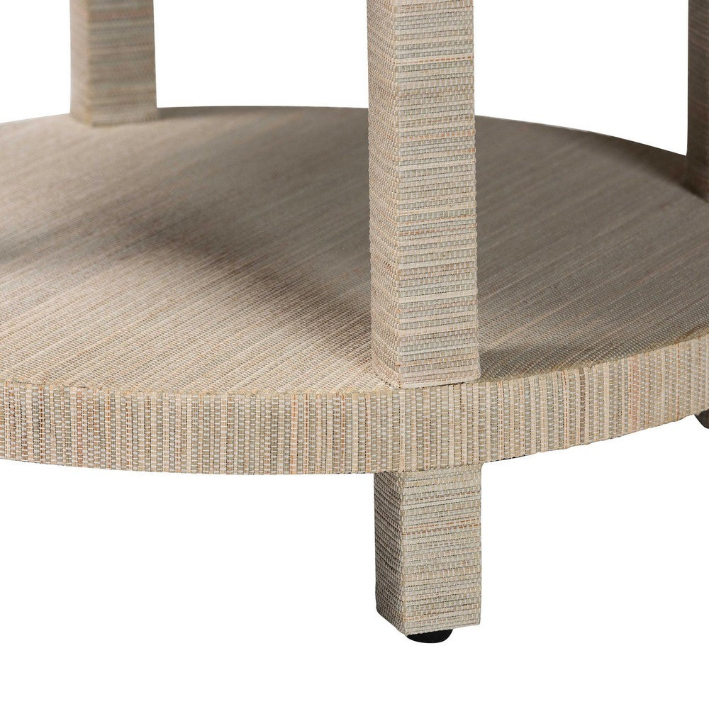 bali & pari - Sadia Nightstand in Natural/Gold - Sadia-Natural Woven Grasscloth-NS view 7