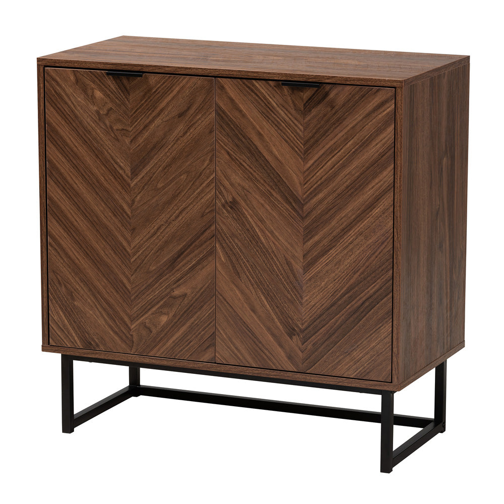 bali & pari - Sadia Storage Cabinet in Walnut Brown/Black - LCF20211282-Walnut-Cabinet view 1