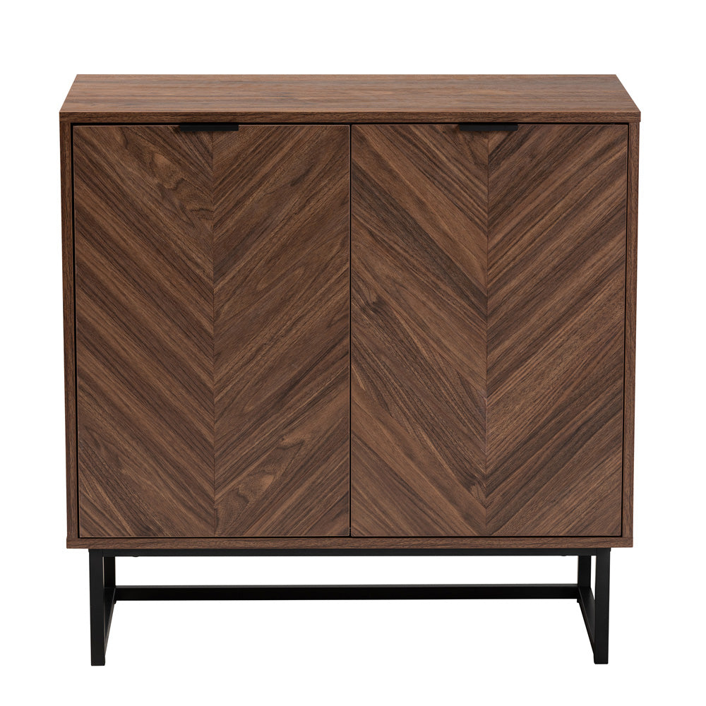 bali & pari - Sadia Storage Cabinet in Walnut Brown/Black - LCF20211282-Walnut-Cabinet view 3