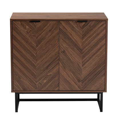 bali & pari - Sadia Storage Cabinet in Walnut Brown/Black - LCF20211282-Walnut-Cabinet view 3