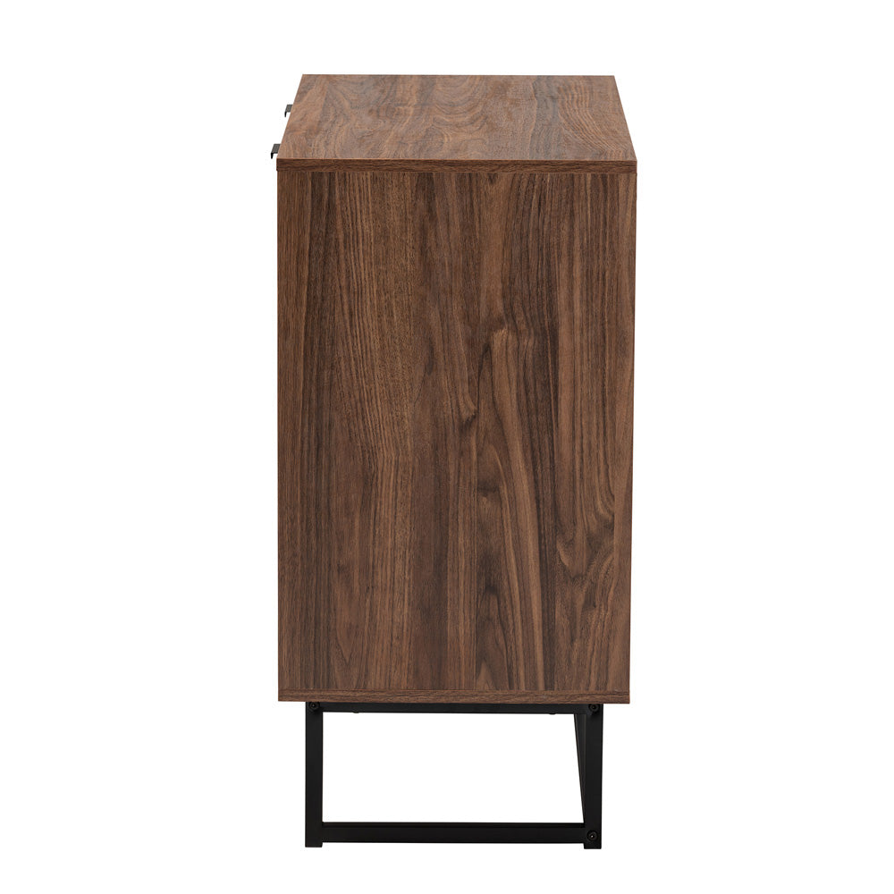 bali & pari - Sadia Storage Cabinet in Walnut Brown/Black - LCF20211282-Walnut-Cabinet view 4
