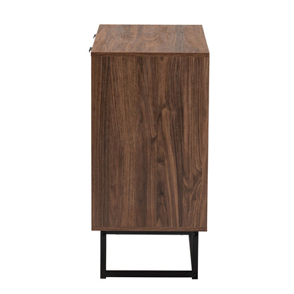 bali & pari - Sadia Storage Cabinet in Walnut Brown/Black - LCF20211282-Walnut-Cabinet view 4