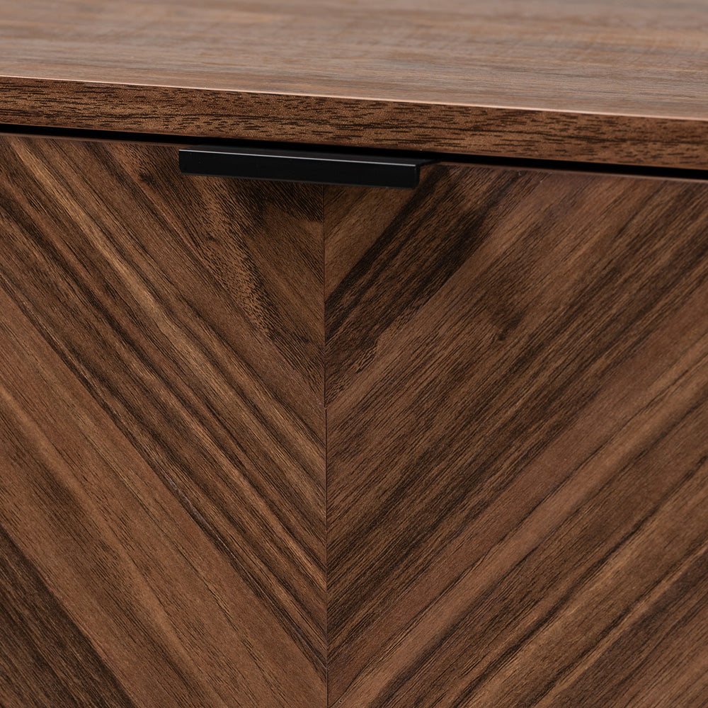 bali & pari - Sadia Storage Cabinet in Walnut Brown/Black - LCF20211282-Walnut-Cabinet view 5