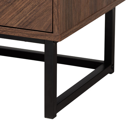 bali & pari - Sadia Storage Cabinet in Walnut Brown/Black - LCF20211282-Walnut-Cabinet view 6