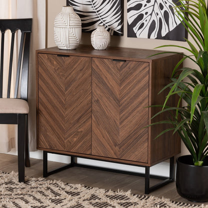 bali & pari - Sadia Storage Cabinet in Walnut Brown/Black - LCF20211282-Walnut-Cabinet view 8