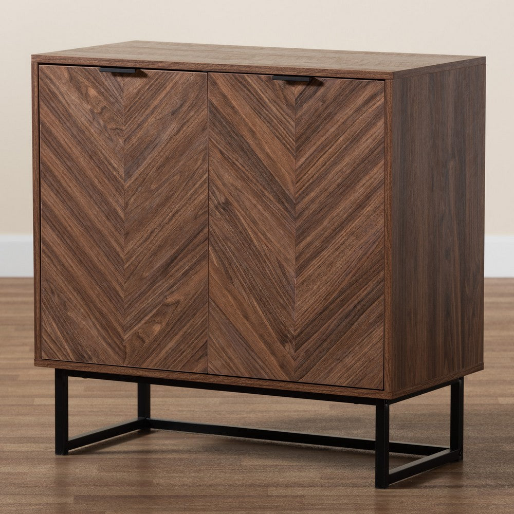 bali & pari - Sadia Storage Cabinet in Walnut Brown/Black - LCF20211282-Walnut-Cabinet view 9
