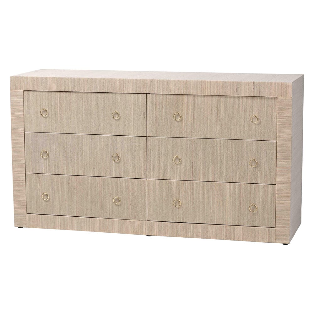bali & pari  - Sage Dresser in Beige - Sage-6 Drawer-Beige-Dresser view 1