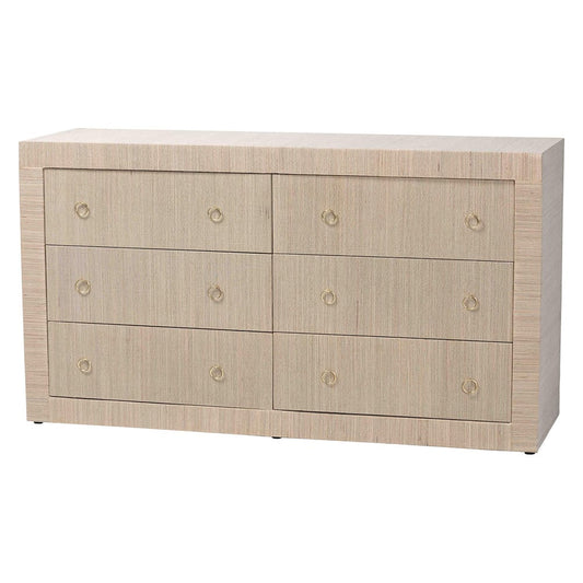 bali & pari  - Sage Dresser in Beige - Sage-6 Drawer-Beige-Dresser view 1