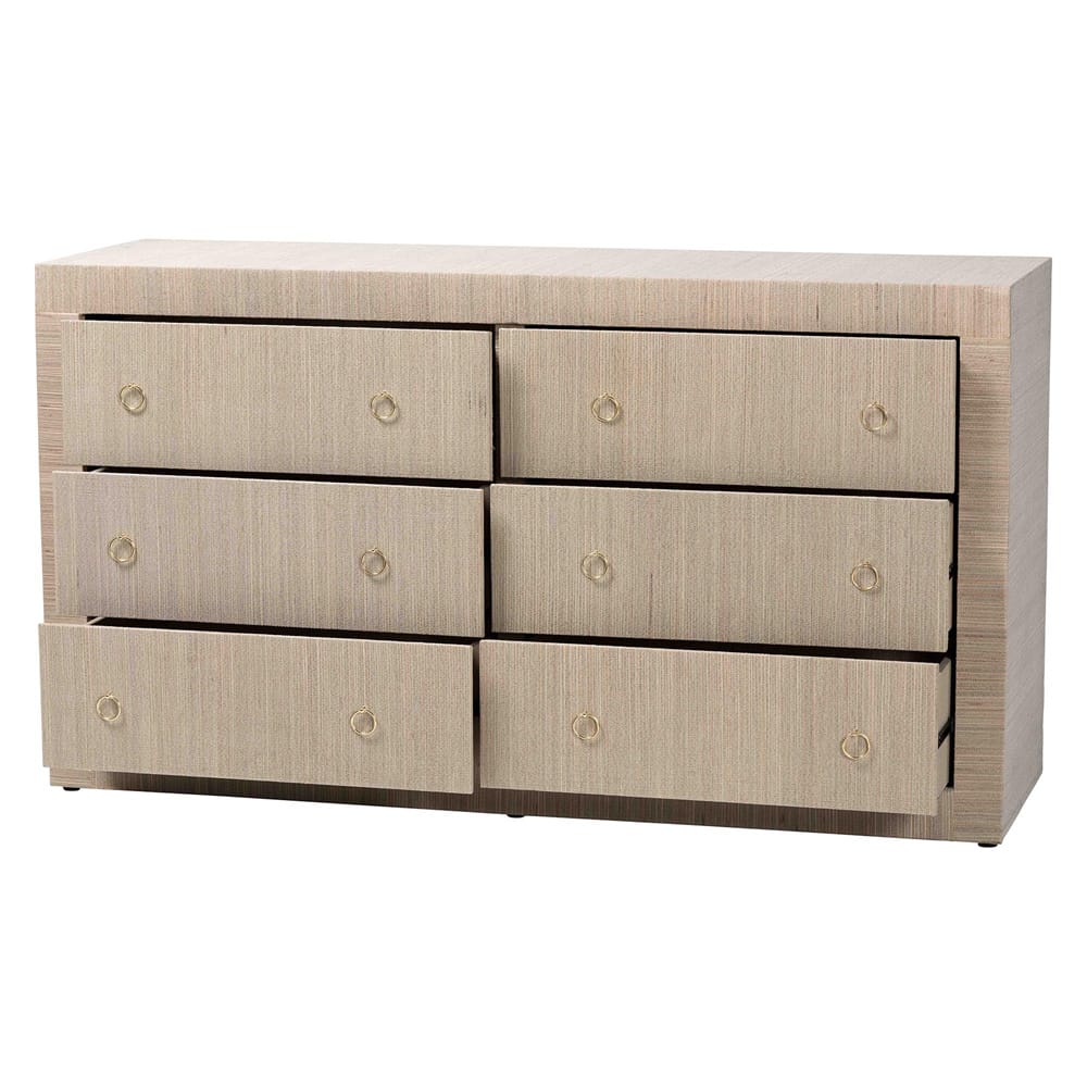 bali & pari  - Sage Dresser in Beige - Sage-6 Drawer-Beige-Dresser view 2