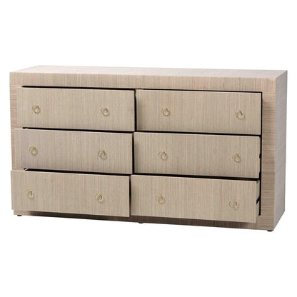 bali & pari  - Sage Dresser in Beige - Sage-6 Drawer-Beige-Dresser view 2