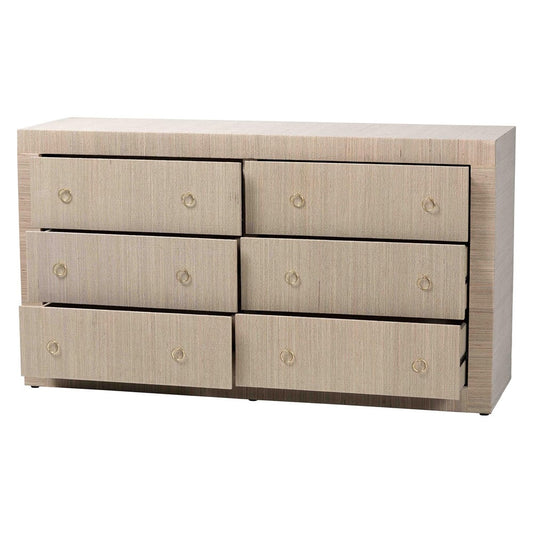 bali & pari  - Sage Dresser in Beige - Sage-6 Drawer-Beige-Dresser view 2