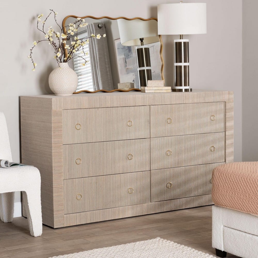 bali & pari  - Sage Dresser in Beige - Sage-6 Drawer-Beige-Dresser view 7