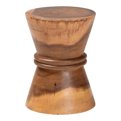 bali & pari  - Samira End Table in Natural Brown - Suar S/T 001-Natural-Side Table view 1