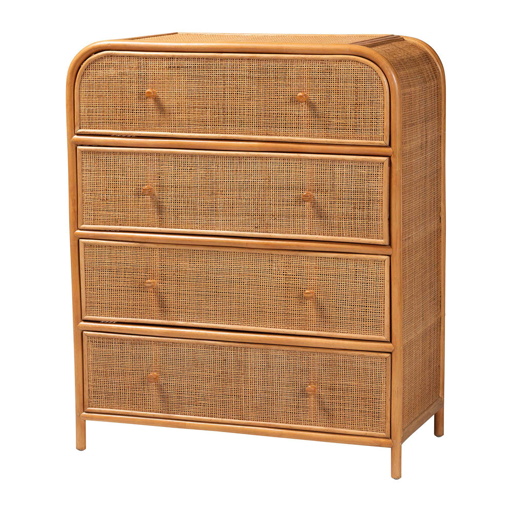 bali & pari - Sampit Storage Cabinet in Light Honey - SAMPIT-Light Honey Rattan-Cabinet view 1