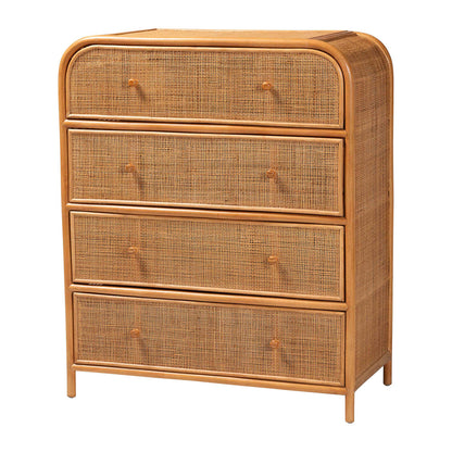 bali & pari - Sampit Storage Cabinet in Light Honey - SAMPIT-Light Honey Rattan-Cabinet view 1