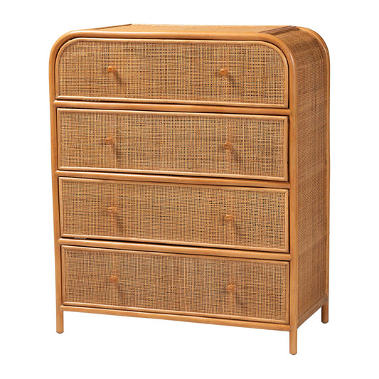 bali & pari - Sampit Storage Cabinet in Light Honey - SAMPIT-Light Honey Rattan-Cabinet view 1