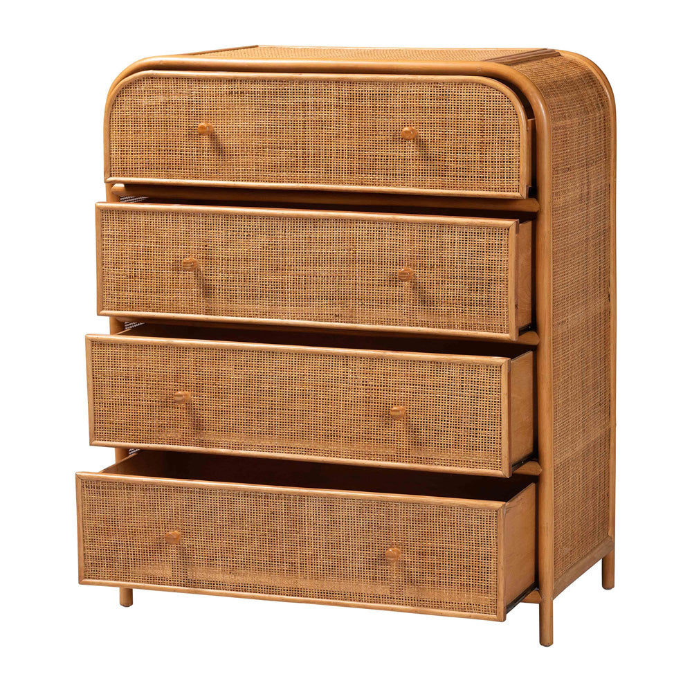 bali & pari - Sampit Storage Cabinet in Light Honey - SAMPIT-Light Honey Rattan-Cabinet view 2