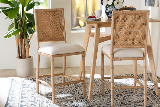 bali & pari - Sandy Counter Stool - Sandy-Natural Wooden-CS view 2