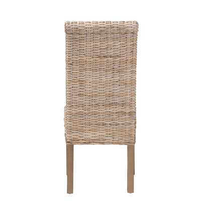 bali & pari - Santiago Dining Chair in Kubu Grey/Rustic Taupe - MD-29540-Grey Natural-DC view 4
