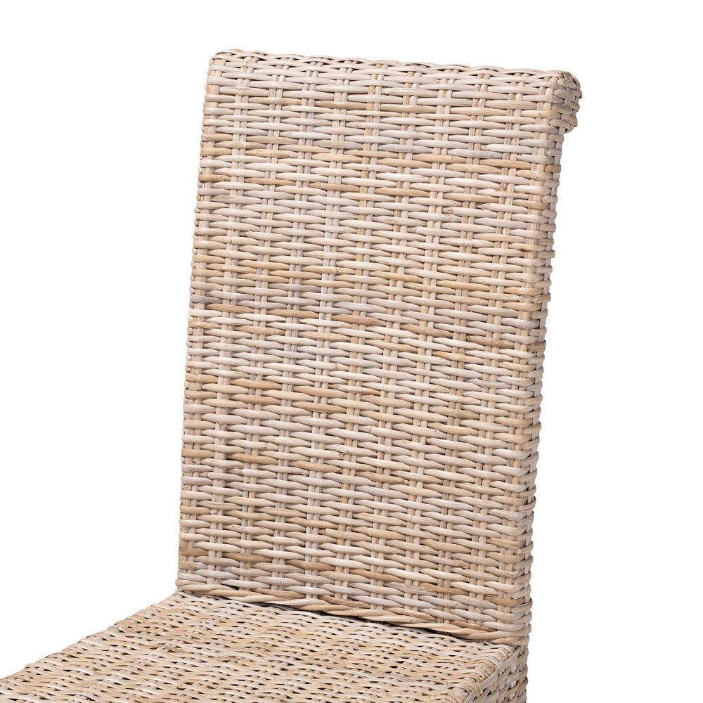 bali & pari - Santiago Dining Chair in Kubu Grey/Rustic Taupe - MD-29540-Grey Natural-DC view 5
