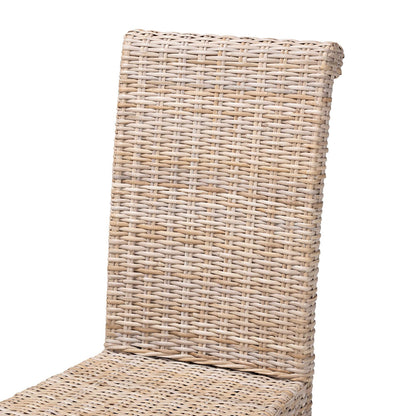 bali & pari - Santiago Dining Chair in Kubu Grey/Rustic Taupe - MD-29540-Grey Natural-DC view 5