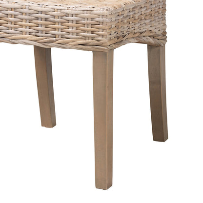bali & pari - Santiago Dining Chair in Kubu Grey/Rustic Taupe - MD-29540-Grey Natural-DC view 6