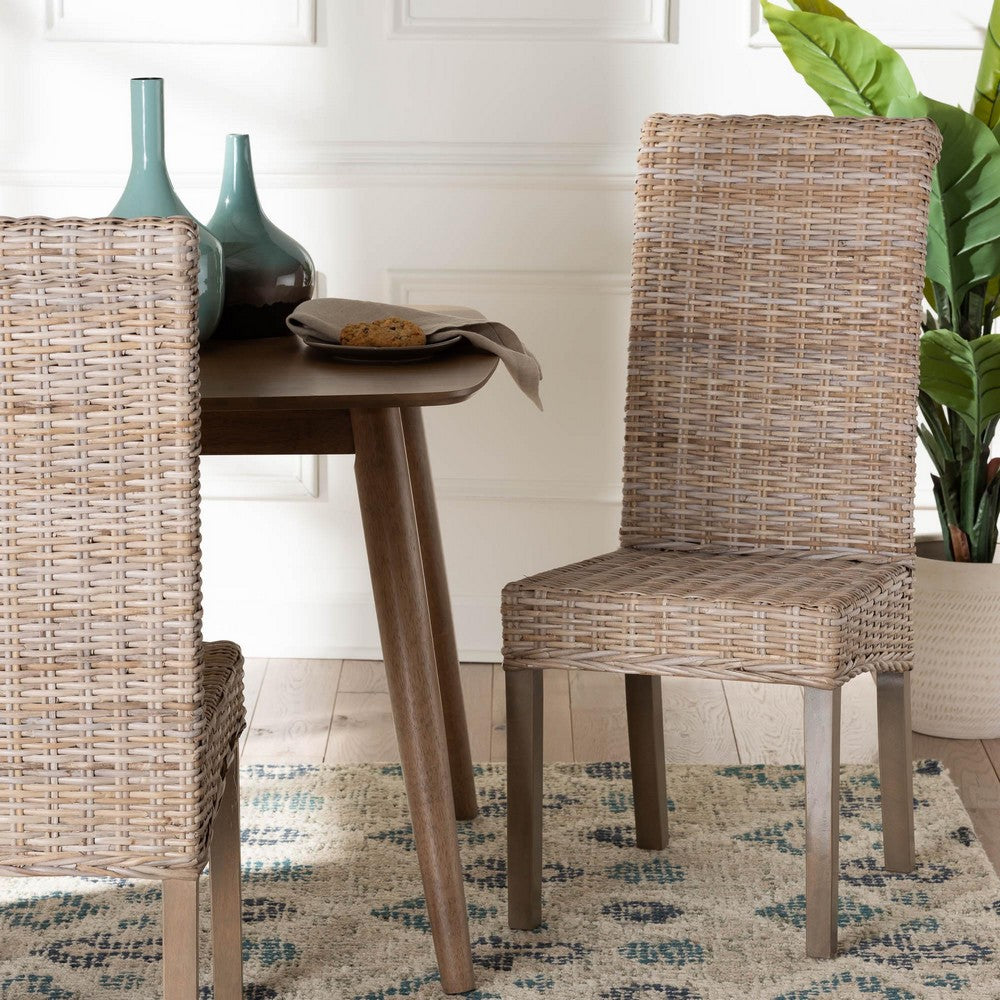 bali & pari - Santiago Dining Chair in Kubu Grey/Rustic Taupe - MD-29540-Grey Natural-DC view 8