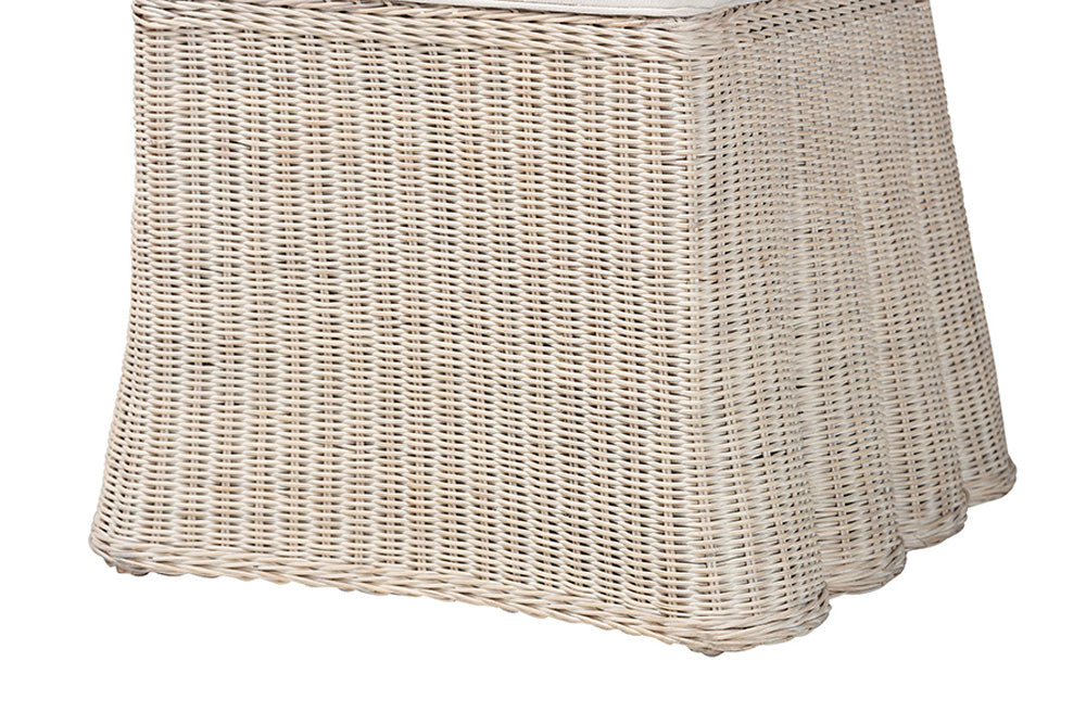 bali & pari - Sara Dining Chair Set of 2 - Sara-White Wash Rattan-Cushion-DC view 6