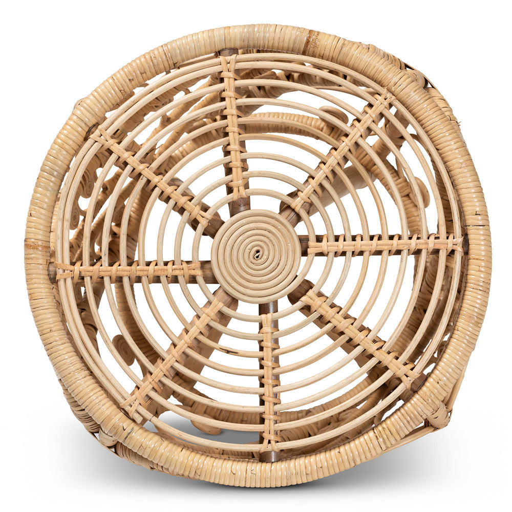 bali & pari - Saranna End Table in Natural Brown - RT011-Rattan-ET view 3