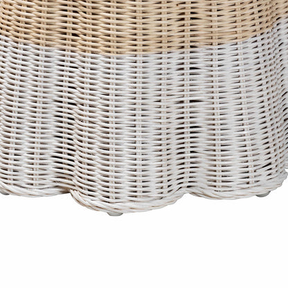 bali & pari  - Sarna End Table in Natural Brown/White - Sarna-Natural/White-Rattan-ET view 3
