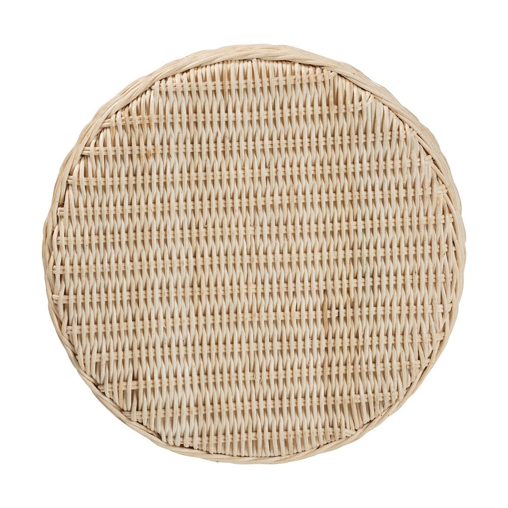 bali & pari  - Sarna End Table in Natural Brown/White - Sarna-Natural/White-Rattan-ET view 4