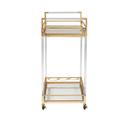 bali & pari - Savannah Cart in Gold/Clear - JY21A018-Gold-Cart view 4