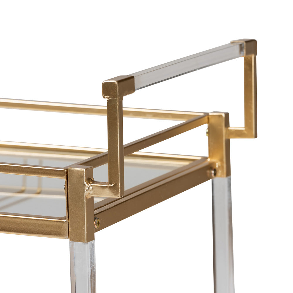 bali & pari - Savannah Cart in Gold/Clear - JY21A018-Gold-Cart view 5