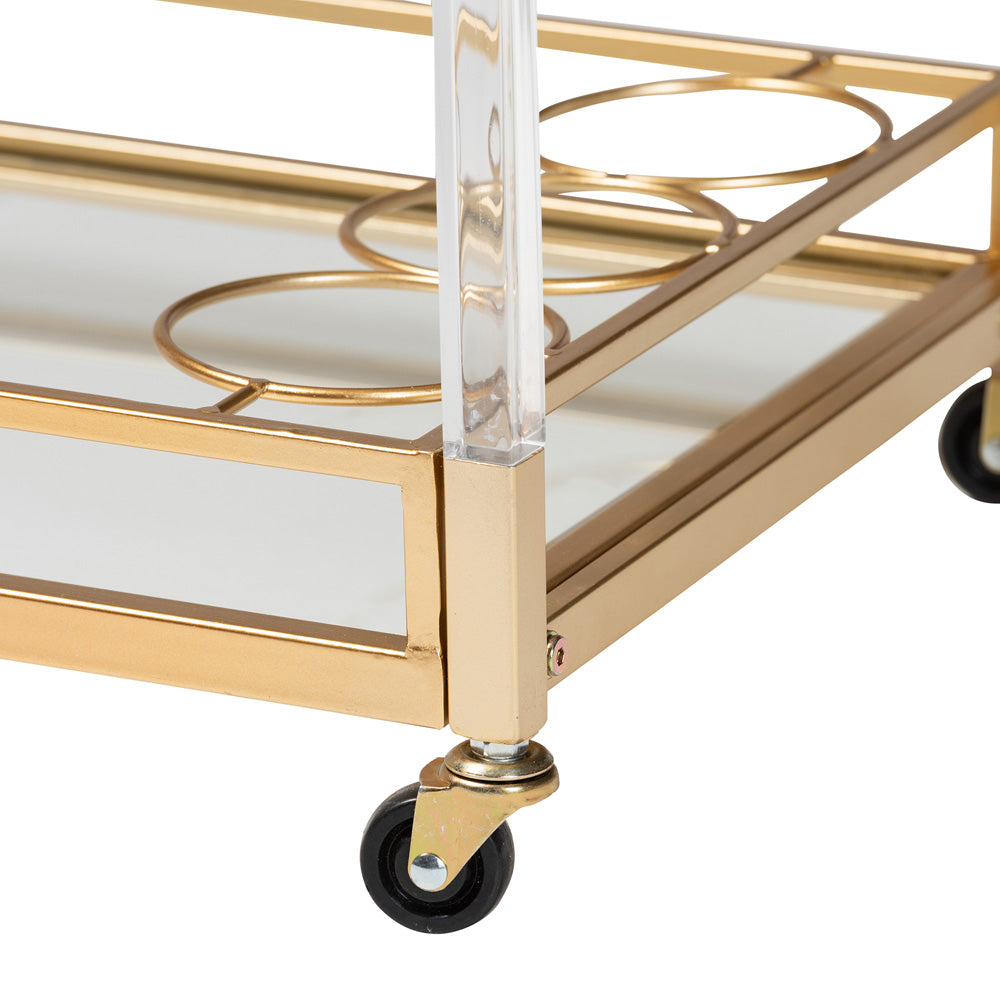 bali & pari - Savannah Cart in Gold/Clear - JY21A018-Gold-Cart view 6