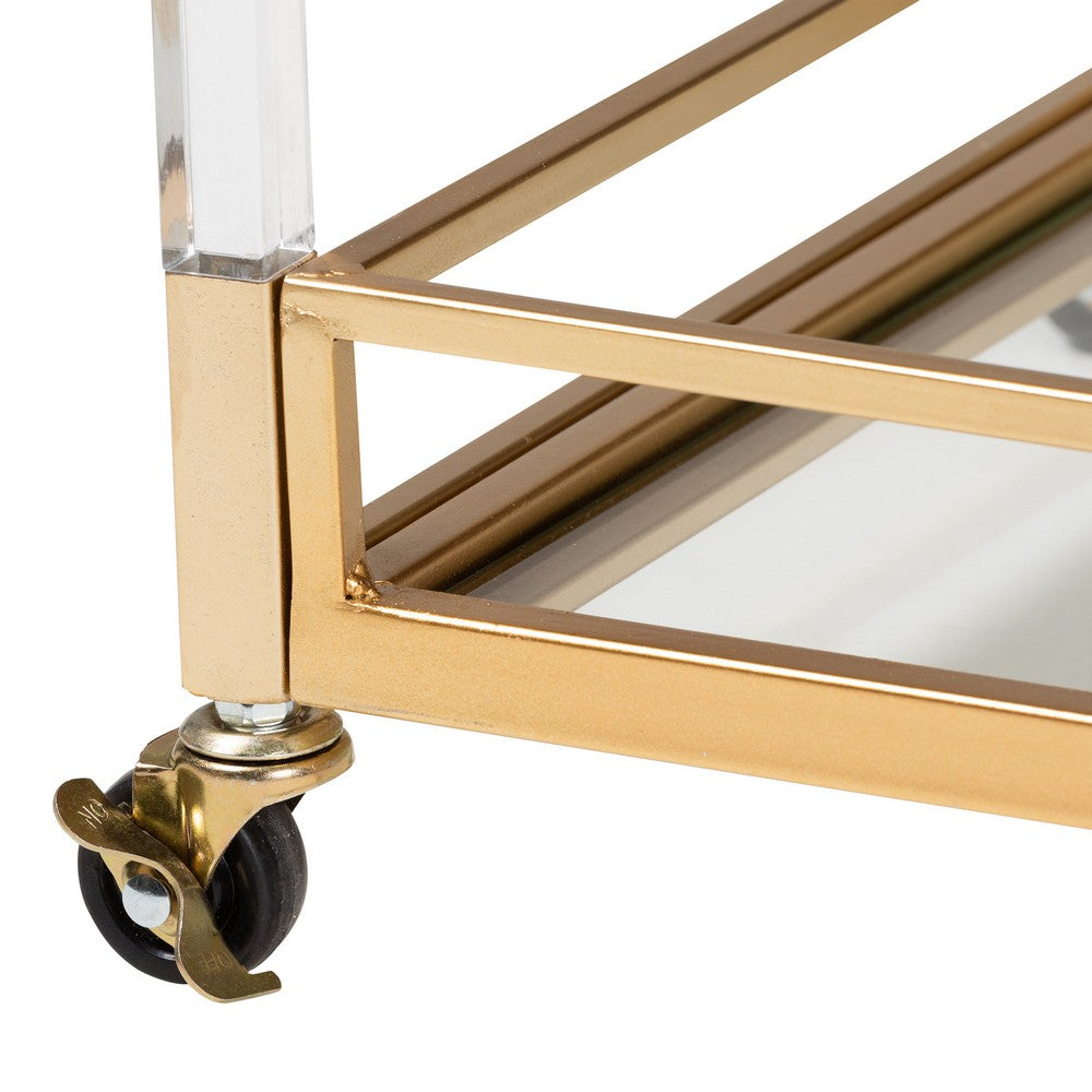 bali & pari - Savannah Cart in Gold/Clear - JY21A018-Gold-Cart view 7