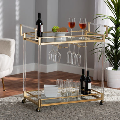 bali & pari - Savannah Cart in Gold/Clear - JY21A018-Gold-Cart view 9