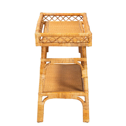 bali & pari - Savitri Console Table in Light honey - DCWH1004-Light Honey Rattan-Lucia Console Table view 3