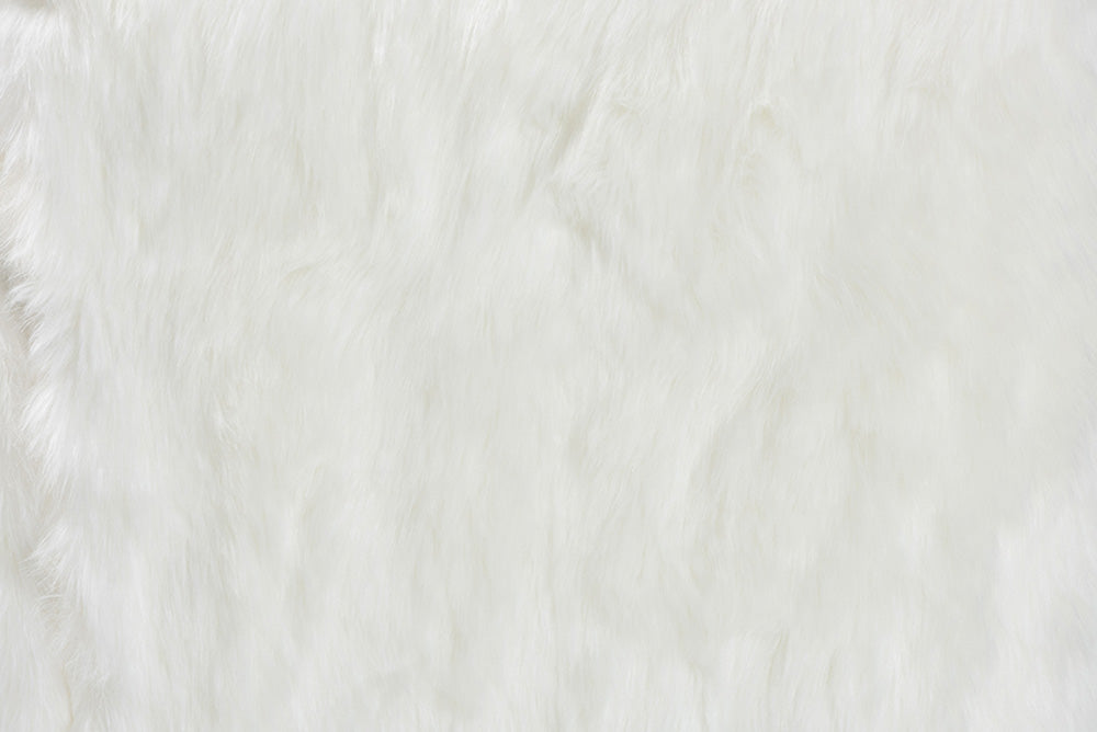 bali & pari - Scotlyn Footstool - Cream-Goat Fur-Footstool view 4